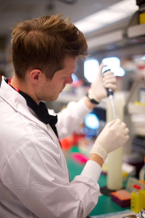 Working in the Wet Lab (Photo: John Loper) Working in the Wet Lab (Photo: John Loper)